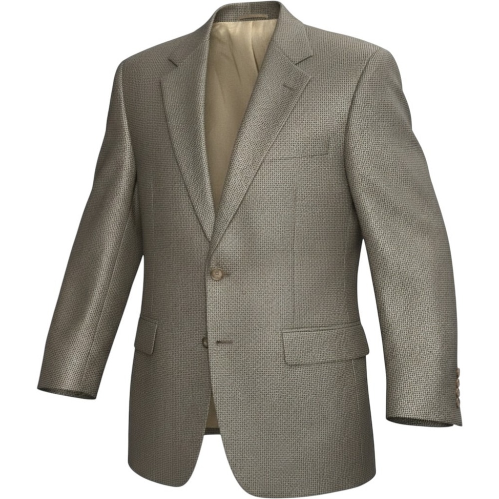 Brooks Brothers Mens Silk Wool Houndstooth Blazer Sport Coat 38 RG Tan Blue